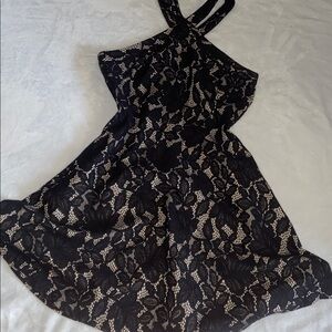 She + Sky Black and Crème Dress